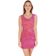 Pink Background Abstract Texture Bodycon Dress