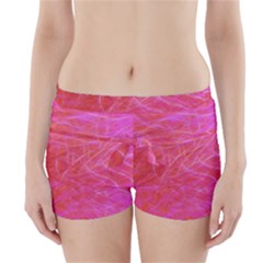 Pink Background Abstract Texture Boyleg Bikini Wrap Bottoms by Nexatart