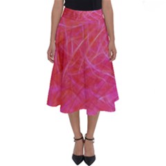 Pink Background Abstract Texture Perfect Length Midi Skirt by Nexatart