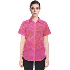 Pink Background Abstract Texture Women s Short Sleeve Shirt