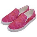 Pink Background Abstract Texture Men s Canvas Slip Ons View2