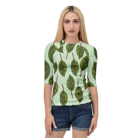 Design Pattern Background Green Quarter Sleeve Raglan Tee by Nexatart