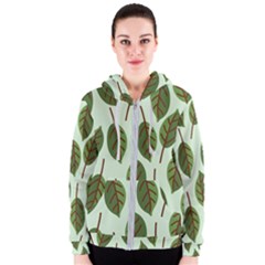 Design Pattern Background Green Women s Zipper Hoodie