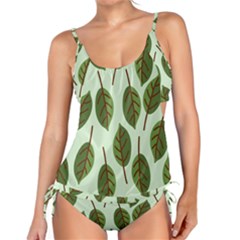 Design Pattern Background Green Tankini Set