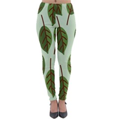 Design Pattern Background Green Lightweight Velour Leggings by Nexatart