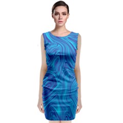 Abstract Pattern Art Desktop Shape Sleeveless Velvet Midi Dress