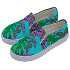 Painting Oil Leaves Nature Reason Kids  Canvas Slip Ons