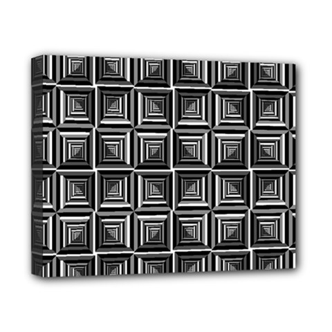 Pattern Op Art Black White Grey Canvas 10  X 8 