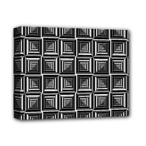 Pattern Op Art Black White Grey Deluxe Canvas 14  X 11  by Nexatart