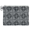 Pattern Op Art Black White Grey Canvas Cosmetic Bag (XXL) View1