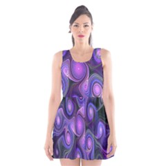 Abstract Pattern Fractal Wallpaper Scoop Neck Skater Dress