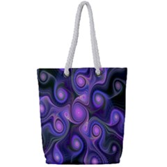 Abstract Pattern Fractal Wallpaper Full Print Rope Handle Tote (small)