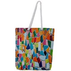 Mosaic Tiles Pattern Texture Full Print Rope Handle Tote (large)