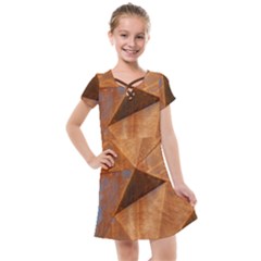 Steel Corten Steel Brown Steel Kids  Cross Web Dress by Nexatart