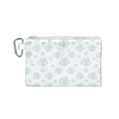 Pastel Floral Motif Pattern Canvas Cosmetic Bag (small)