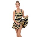 Golden vector embossed golden black zebra stripes Inside Out Casual Dress View3