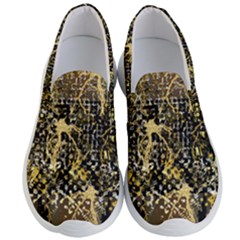 Retro Design In Gold And Silver Created By Kiekie Strickland Flipstylezdesigns Men s Lightweight Slip Ons by flipstylezfashionsLLC