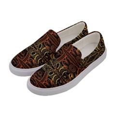 Gorgeous Aztec Design By Kiekie Strickland Women s Canvas Slip Ons by flipstylezfashionsLLC