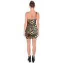 Cluster of tiny gold hearts seamless Vector design by FlipStylez Designs One Soulder Bodycon Dress View2