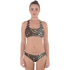Cluster Of Tiny Gold Hearts Seamless Vector Design By Flipstylez Designs Cross Back Hipster Bikini Set