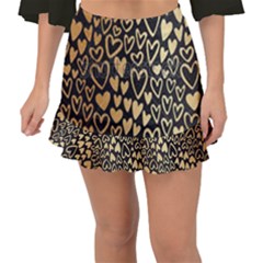 Cluster Of Tiny Gold Hearts Seamless Vector Design By Flipstylez Designs Fishtail Mini Chiffon Skirt by flipstylezfashionsLLC