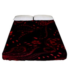 Seamless Dark Burgundy Red Seamless Tiny Florals Fitted Sheet (king Size) by flipstylezfashionsLLC