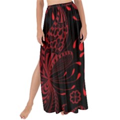 Seamless Dark Burgundy Red Seamless Tiny Florals Maxi Chiffon Tie-up Sarong