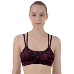 Seamless Dark Burgundy Red Seamless Tiny Florals Line Them Up Sports Bra by flipstylezfashionsLLC