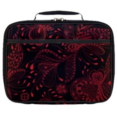 Seamless Dark Burgundy Red Seamless Tiny Florals Full Print Lunch Bag