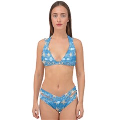 Adorably Cute Beach Party Starfish Design Double Strap Halter Bikini Set