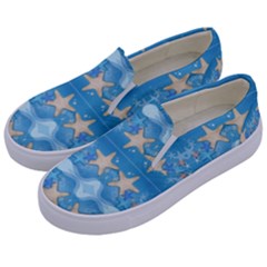 Adorably Cute Beach Party Starfish Design Kids  Canvas Slip Ons