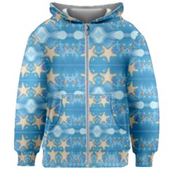 Adorably Cute Beach Party Starfish Design Kids Zipper Hoodie Without Drawstring by flipstylezfashionsLLC