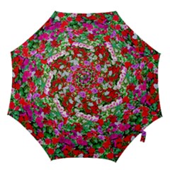 Colorful Petunia Flowers Hook Handle Umbrellas (medium) by FunnyCow