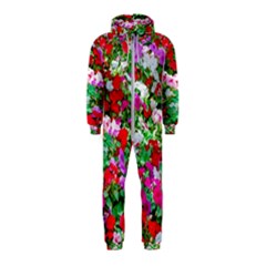 Colorful Petunia Flowers Hooded Jumpsuit (kids) by FunnyCow