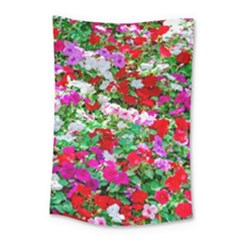 Colorful Petunia Flowers Small Tapestry by FunnyCow