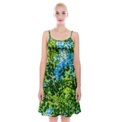 Forest   Strain Towards The Light Spaghetti Strap Velvet Dress by FunnyCow