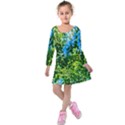 Forest   Strain Towards The Light Kids  Long Sleeve Velvet Dress View1