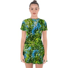 Forest   Strain Towards The Light Drop Hem Mini Chiffon Dress by FunnyCow