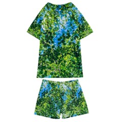 Forest   Strain Towards The Light Kids  Swim Tee And Shorts Set by FunnyCow