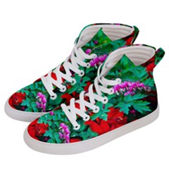 Bleeding Heart Flowers Women s Hi-top Skate Sneakers by FunnyCow