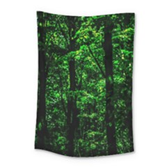 Emerald Forest Small Tapestry by FunnyCow