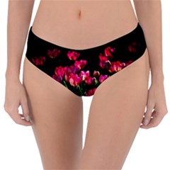 Pink Tulips Dark Background Reversible Classic Bikini Bottoms by FunnyCow