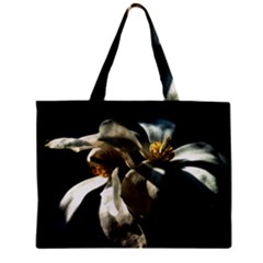 Two White Magnolia Flowers Zipper Mini Tote Bag by FunnyCow