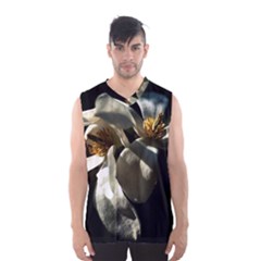 Two White Magnolia Flowers Men s Basketball Tank Top by FunnyCow