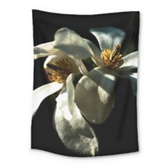 Two White Magnolia Flowers Medium Tapestry by FunnyCow