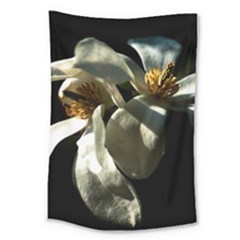 Two White Magnolia Flowers Large Tapestry by FunnyCow