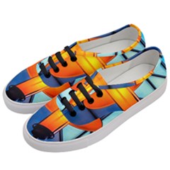 Orange Light Women s Classic Low Top Sneakers by FunnyCow