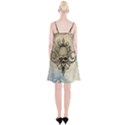 Awesome Creepy Skull With  Wings Spaghetti Strap Velvet Dress View2