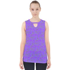 Lavender Floral Cut Out Tank Top by 1dsignmovesu