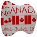 Canada Day Maple Leaf Canadian Flag Pattern Typography  Velour Head Support Cushion View3